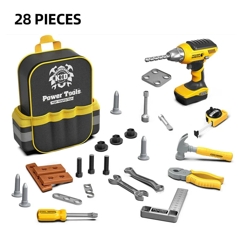 Kids Simulation Repair Tool Box Set – Educational Pretend Play Engineering Kit