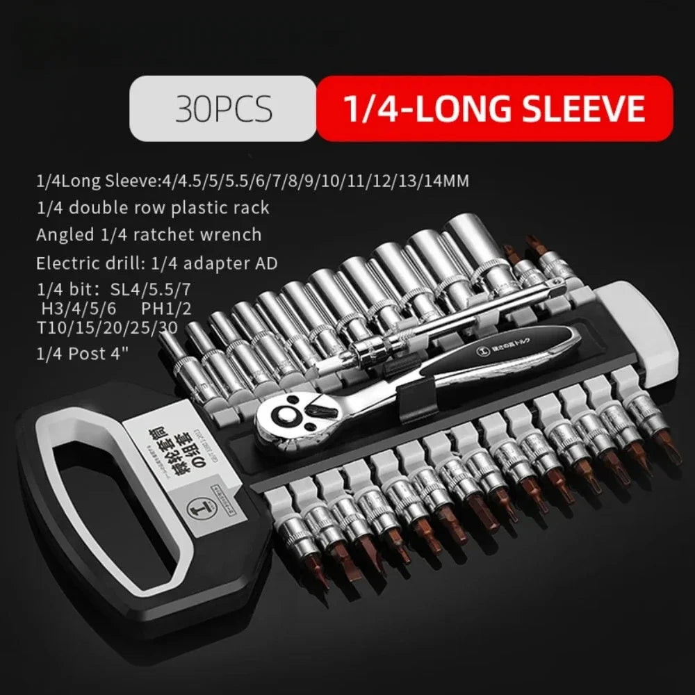 Ratchet Wrench 72 Teeth Extending Telescopic Ratchetes Socket Wrenches Tool Plate Professional Handle Tools Set Accessories