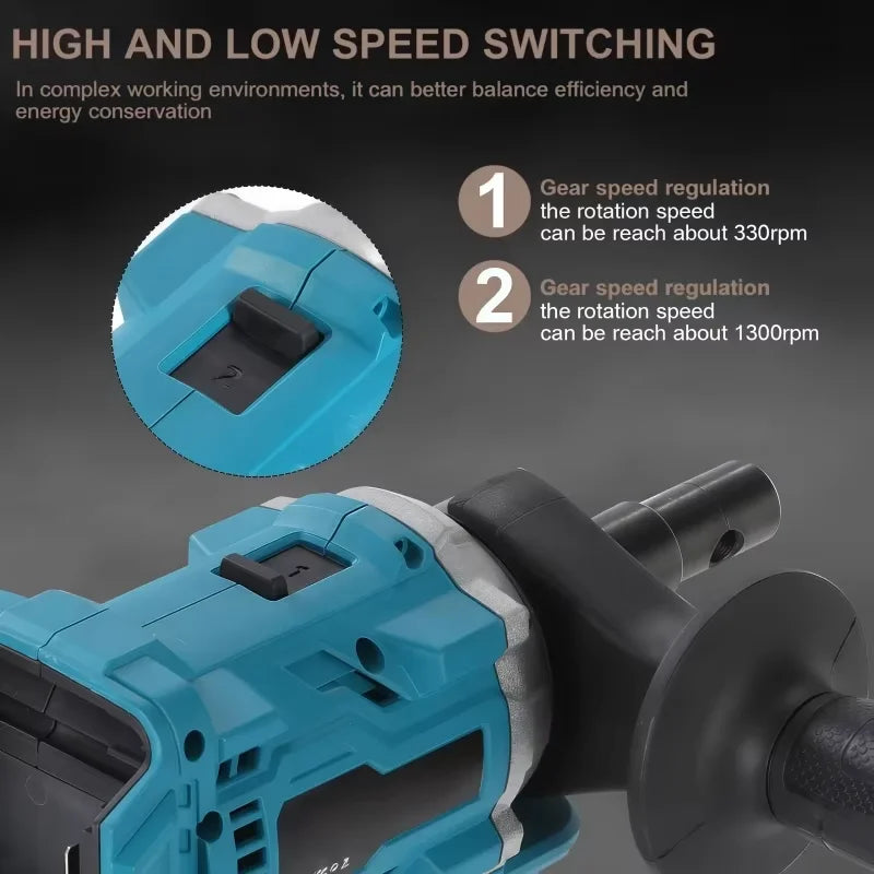 Cordless Electric Drill Rechargeable 16MM Brushless Power Drill Concrete & Mud Drilling for Makita 18V battery
