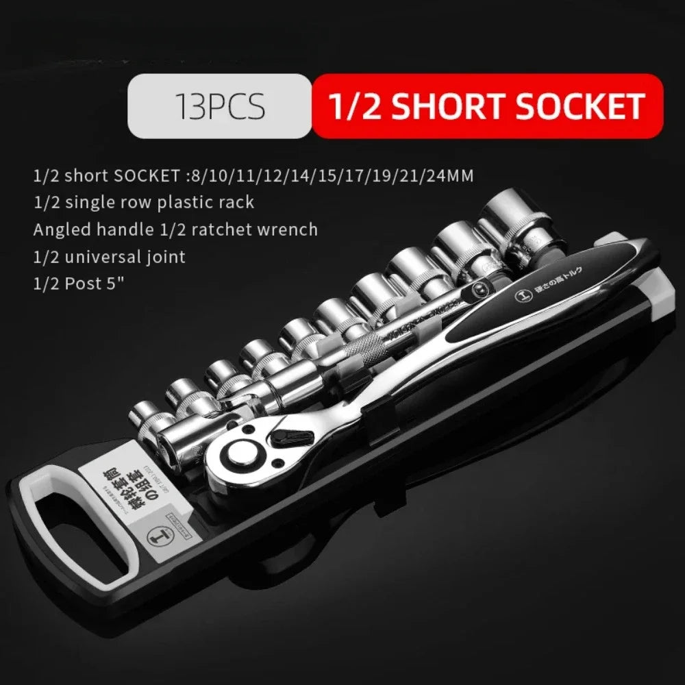 Ratchet Wrench 72 Teeth Extending Telescopic Ratchetes Socket Wrenches Tool Plate Professional Handle Tools Set Accessories