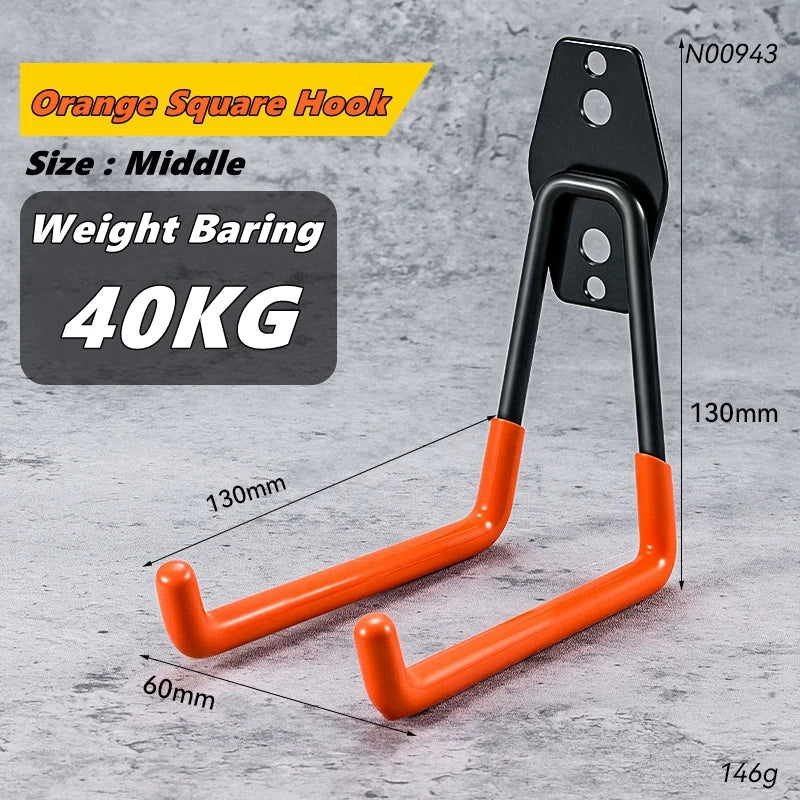 Heavy-Duty Wall Mount Garage & Garden Tool Storage Hooks