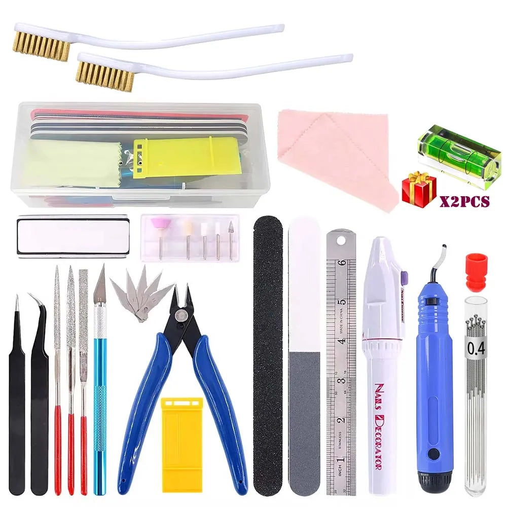 3D Printer Tool Kit – Trimming Knife, Scraper, Tweezers & Deburring Tools for DIY Printing