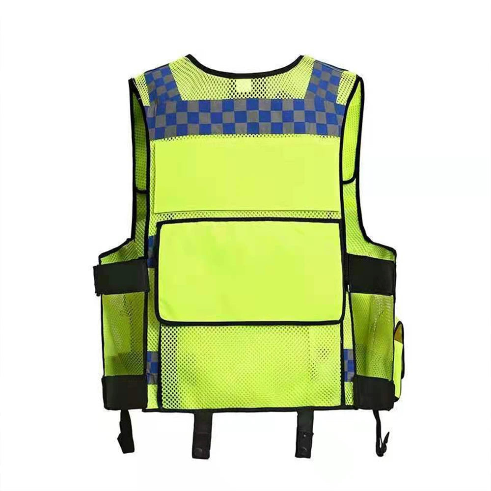 Executive Multi-Pocket High-Visibility Safety Vest – Heavy-Duty Workwear & Security Duty