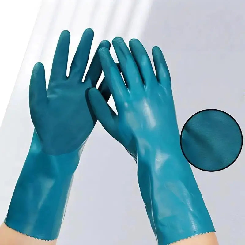 Safety Work Gloves Cut Resistant Anti-Skid Soft Rubber 1 Pair Ideal for Kitchen Washing Construction Gardening Work