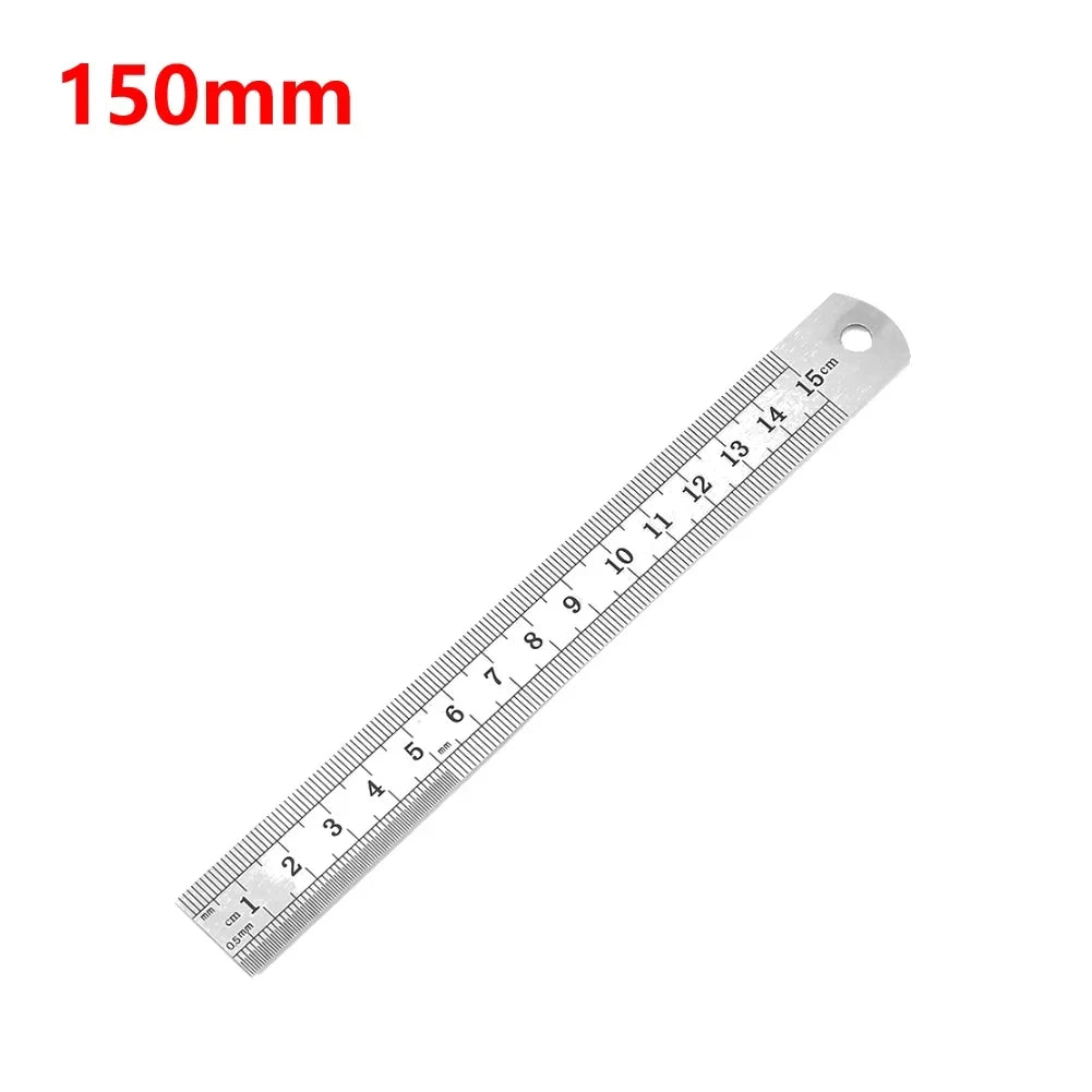 Precision Stainless Steel Metal Straight Ruler (150mm - 500mm)