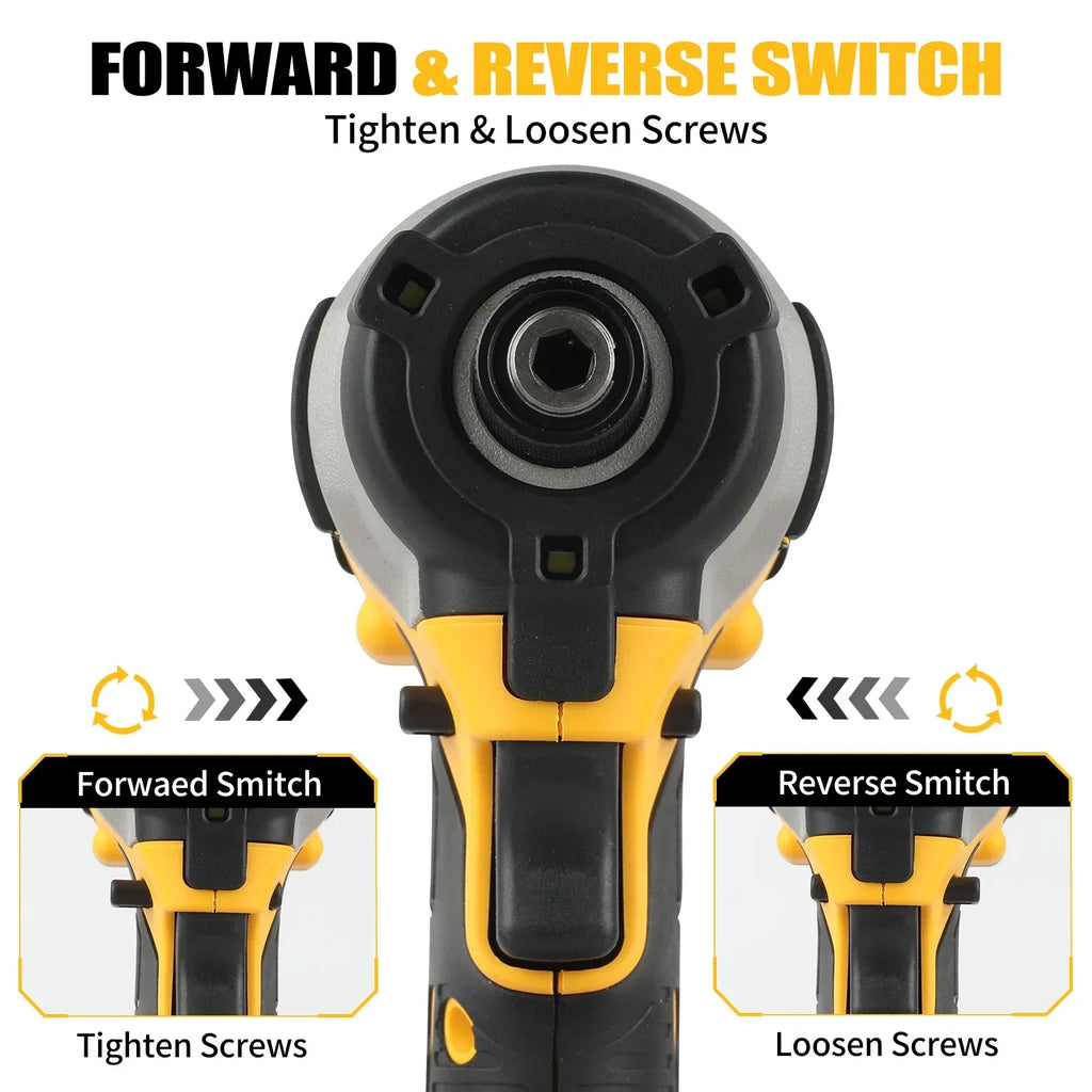 DEWALT 20V Cordless Tool Kit DCF850 Impact Driver + DCD805 Drill with 205N.m Torque for Construction & Home DIY Projects