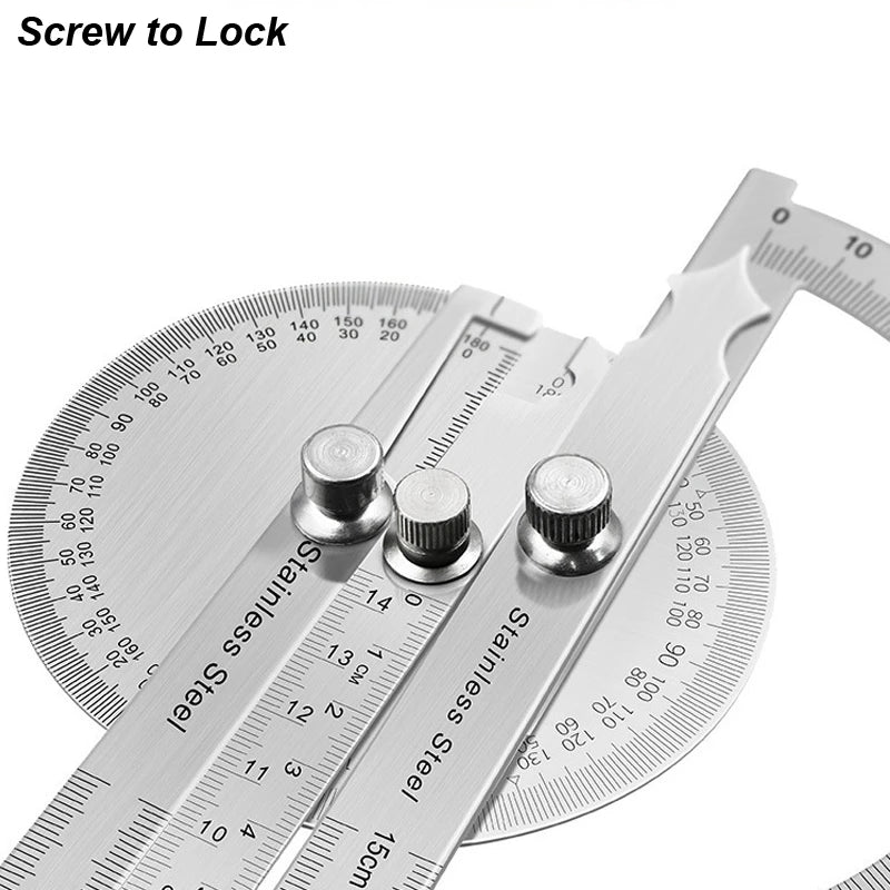 180-Degree Stainless Steel Digital Protractor & Angle Finder Ruler