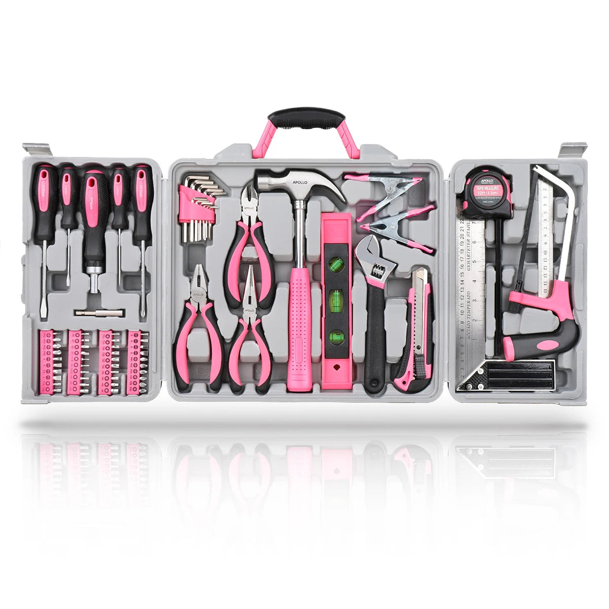 Pink 35/56/67/71pcs Household Hand Tool Set, Hardware Kit, Household Tool Set, Industrial Tool Set Automotive Maintenance Tools