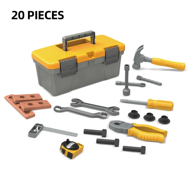 Kids Simulation Repair Tool Box Set – Educational Pretend Play Engineering Kit