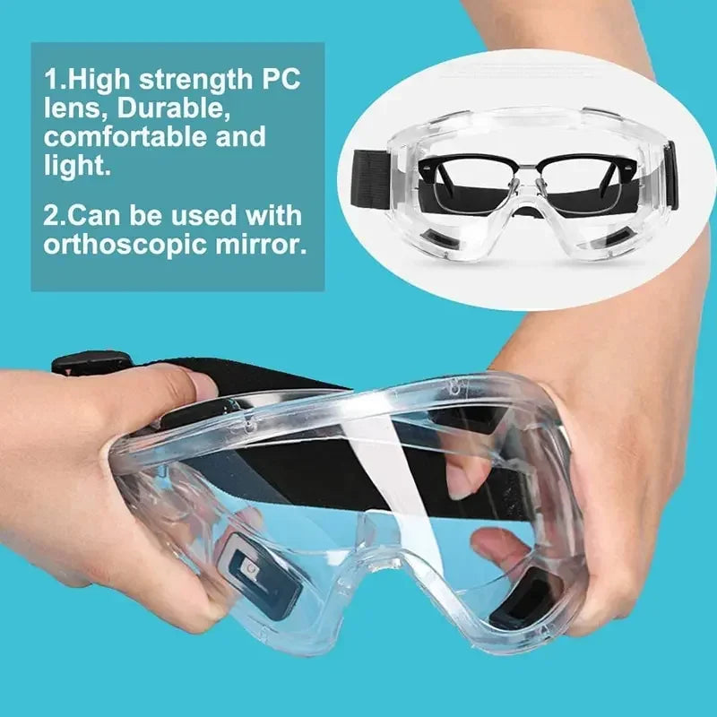 Professional Anti-Fog Clear Safety Goggles – Industrial Lab & Woodworking Eye Protection