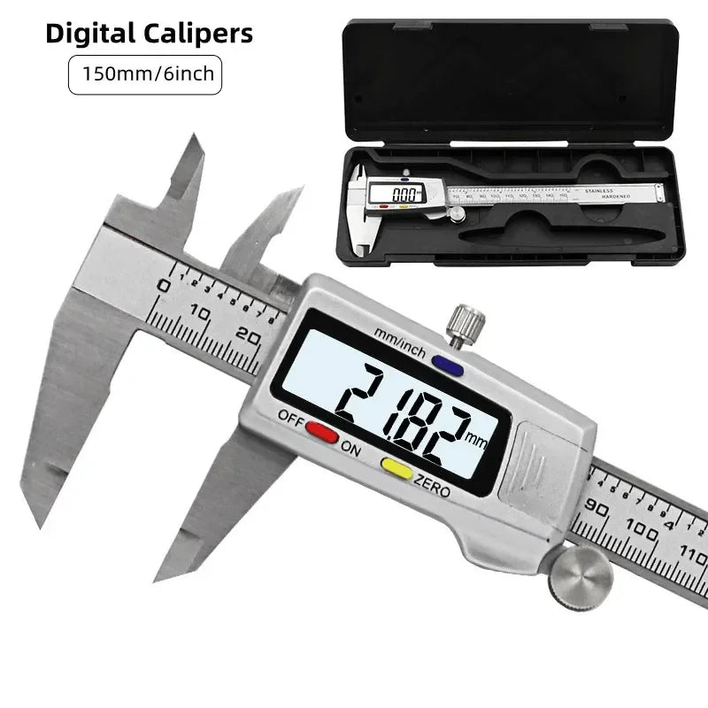 Professional 6-Inch (150mm) Stainless Steel Digital Vernier Caliper