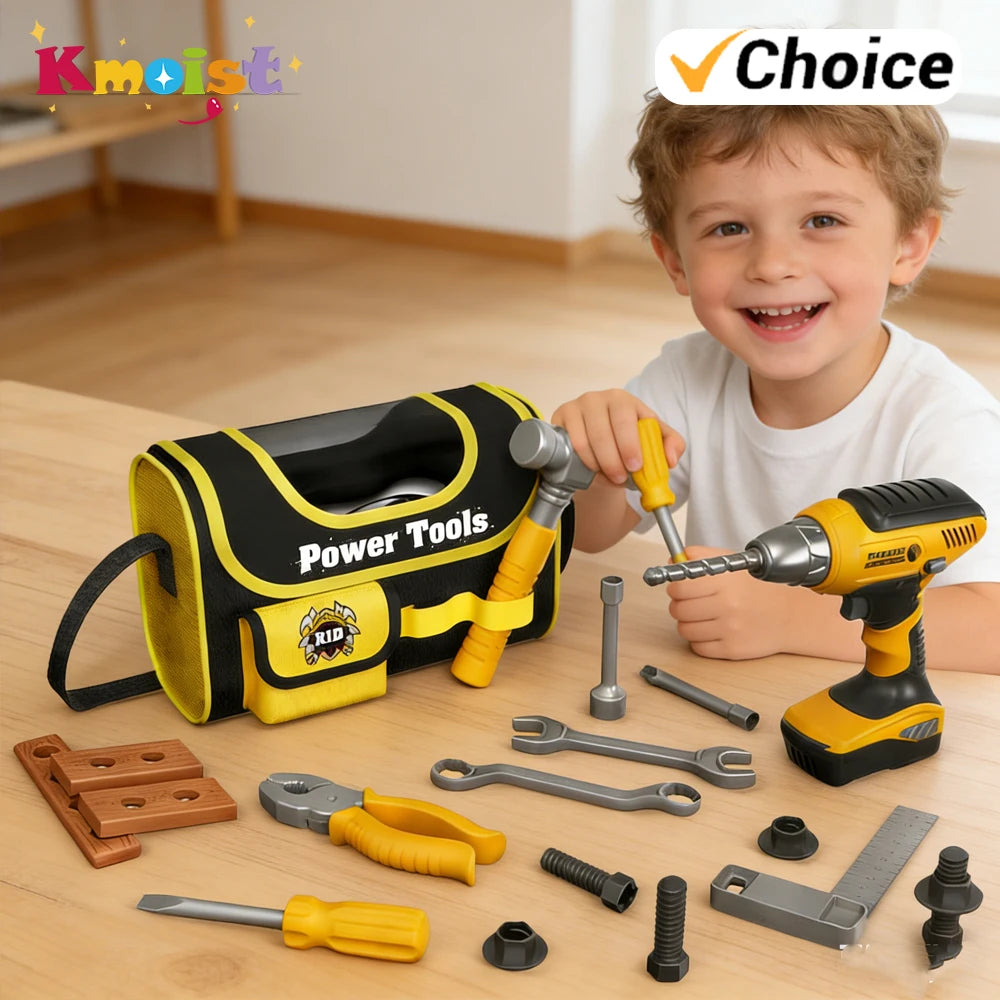 Kids Simulation Repair Tool Box Set – Educational Pretend Play Engineering Kit