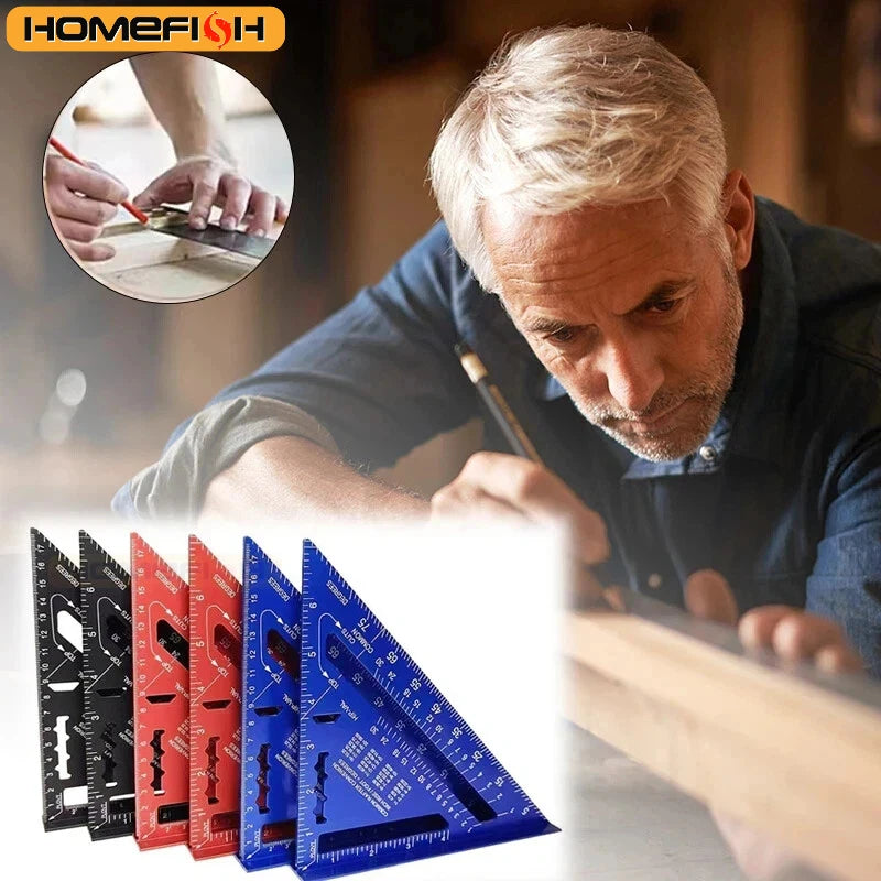 7-Inch Heavy-Duty Aluminum Speed Square & Triangle Ruler