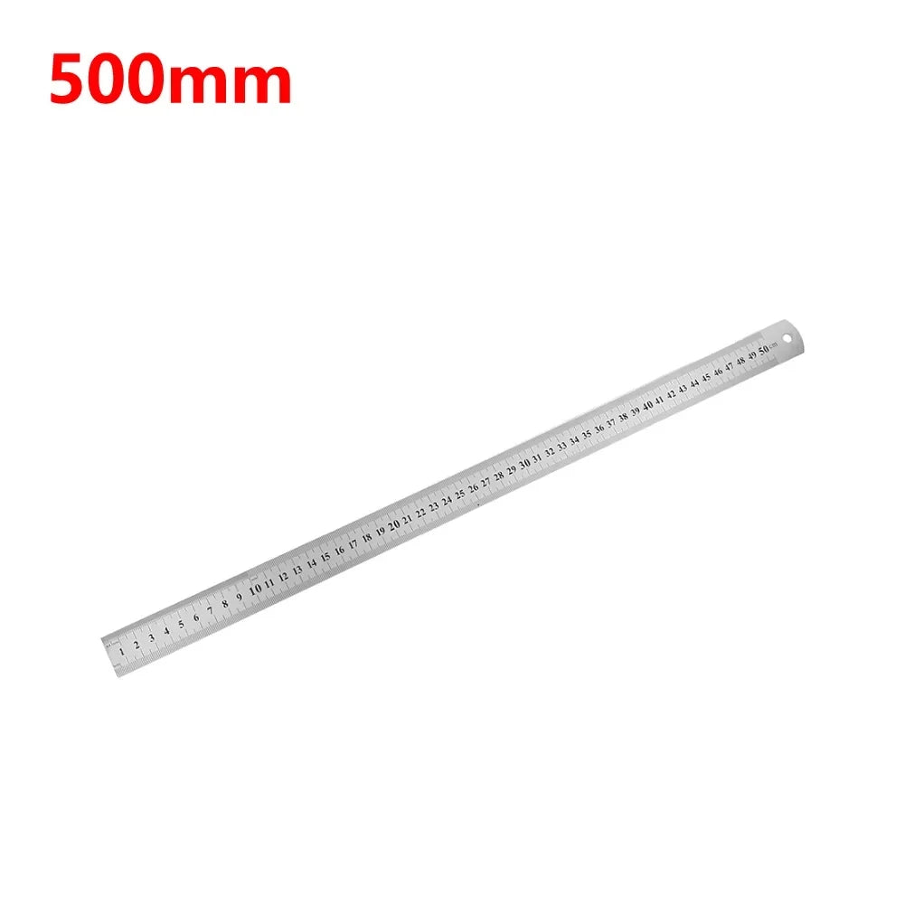 Precision Stainless Steel Metal Straight Ruler (150mm - 500mm)