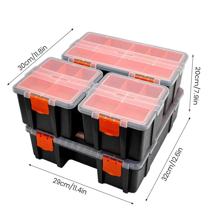Thickened Impact-Resistant Hardware Storage Toolbox