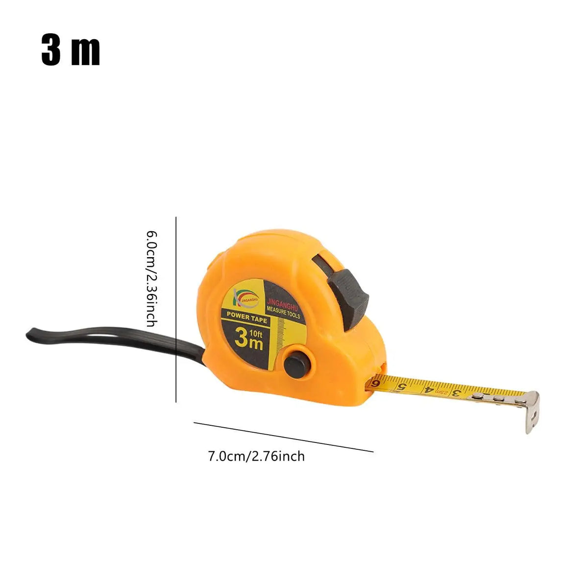 Self-Locking Heavy-Duty ABS Tape Measure with Steel Blade