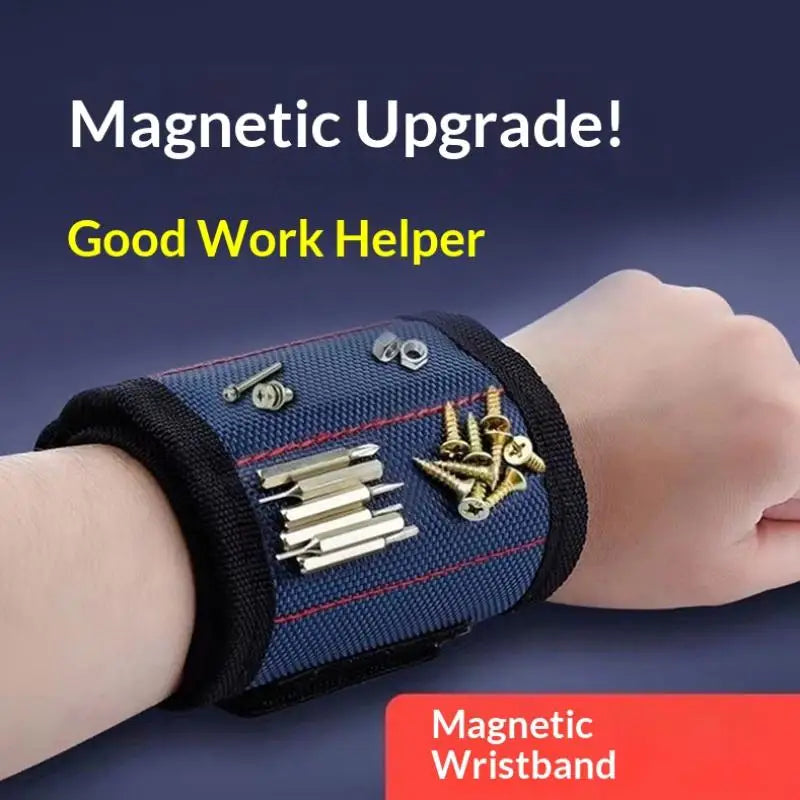 Magnetic Wristband Portable Tool Bag Electrician Adjustable Wristband For Holding Screws,Nails,Drilling Bits,Wrist Tool Holder