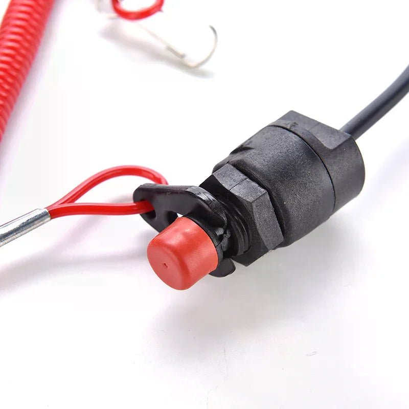 Universal Emergency Kill Switch Safety Tether Lanyard for Outboard Motors, ATVs & Jet Skis