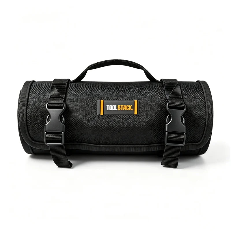 TOOLSTACK Heavy Duty Roll Up Tool Bag Oxford Multi-Purpose Hardware Tool Organizer Storage for Mechanics Electricians Carpenters