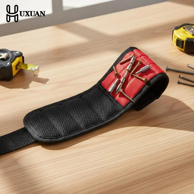Magnetic Wristband Portable Tool Bag Electrician Adjustable Wristband For Holding Screws,Nails,Drilling Bits,Wrist Tool Holder