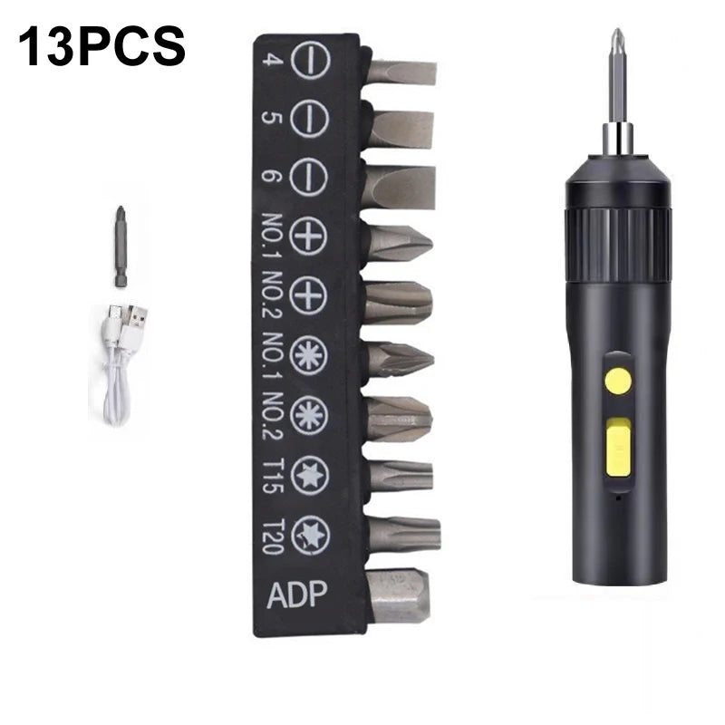 Electric drill Screwdriver Screw driver Cordless Bits Power 1300mAh Battery Tools Set Bits For PC computer Mobile phone repair