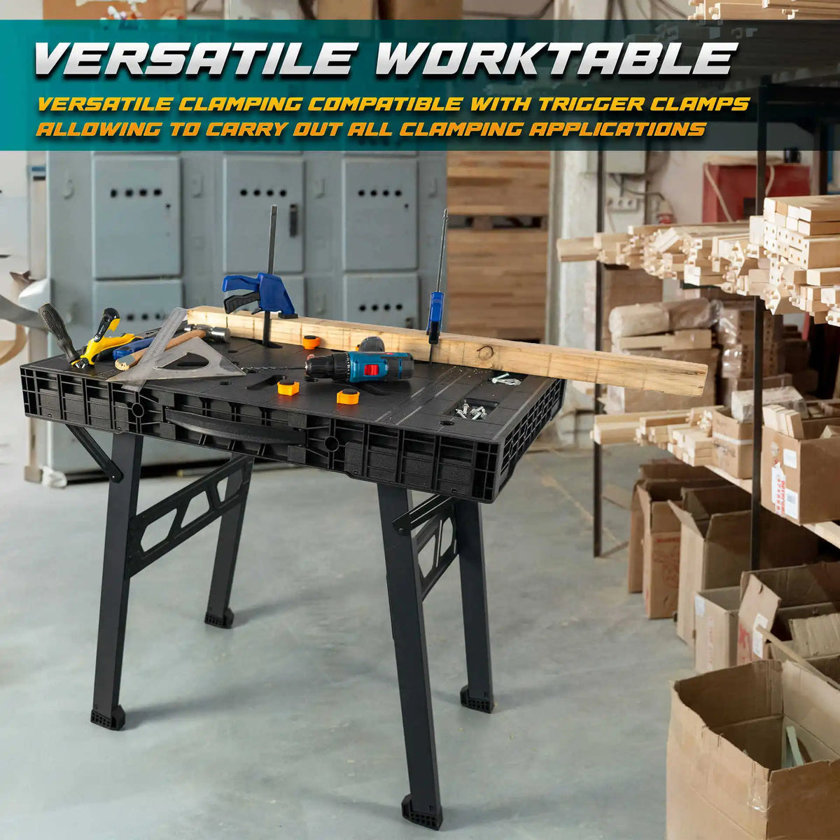 Portable Folding Woodworking Workbench Wholesale Outdoor Woodworking Office Camping Work Table