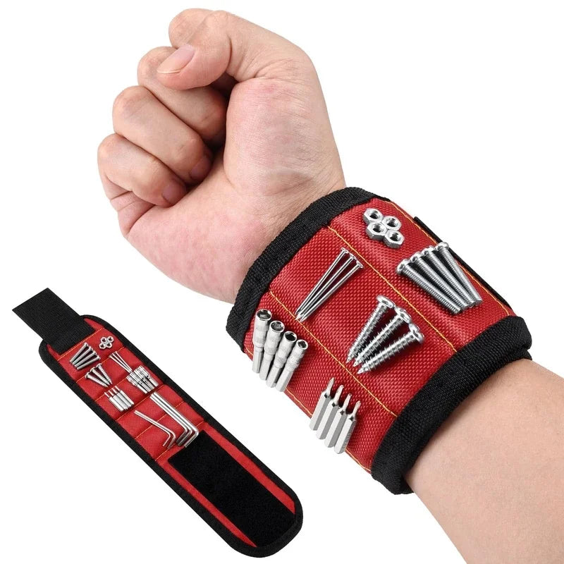 Magnetic Wristband for Holding Screws Nails Drilling Bits Wrist Tool Holder Belts with Strong Magnets Cool Gadgets for Men Women
