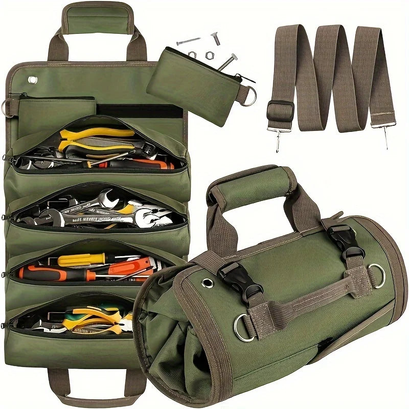 Tool Bag Organizers Multi-function Large Tool Organizer Bag Heavy Duty Roll Up Tool Bag Organizer Carrier Bag Camping Gear
