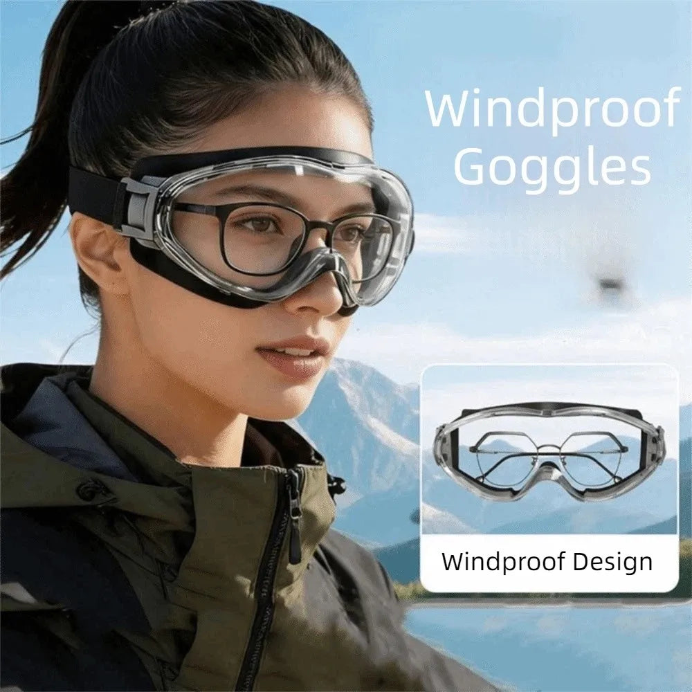 Anti Scratch Safety Glasses Clear Lens Silicone Frame Protective Eyewear Splash Proof Lightweight Anti Fog Goggles Work Safety