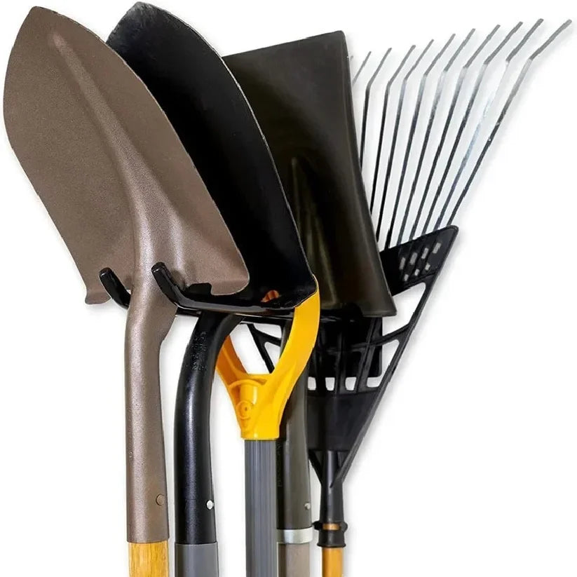 Heavy-Duty Wall Storage Hook Rail for Garage & Garden Tools