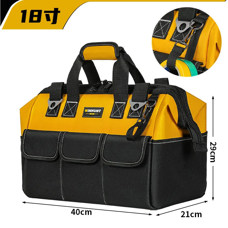 Heavy Duty Tool Bag, 14-Pocket Portable Empty Tool Box Organizer Storage, Toolbox Organization With Adjustable Shoulder Strap