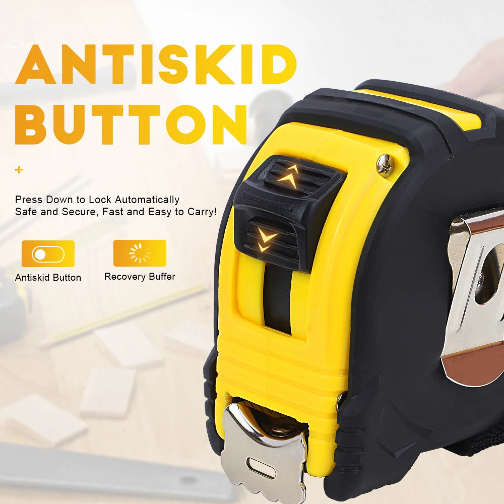 High-Precision Metric & Feet Lockable Measuring Tape