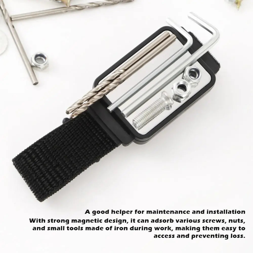 Magnetic Wristband Tool Holder Portable Wrist Strap Toolkit Belt for Screws Nails Drill Bits Electrician Carpenter