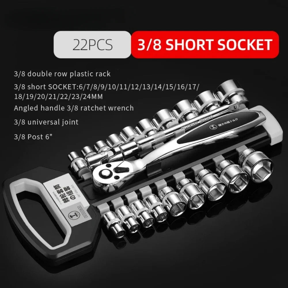 Ratchet Wrench 72 Teeth Extending Telescopic Ratchetes Socket Wrenches Tool Plate Professional Handle Tools Set Accessories