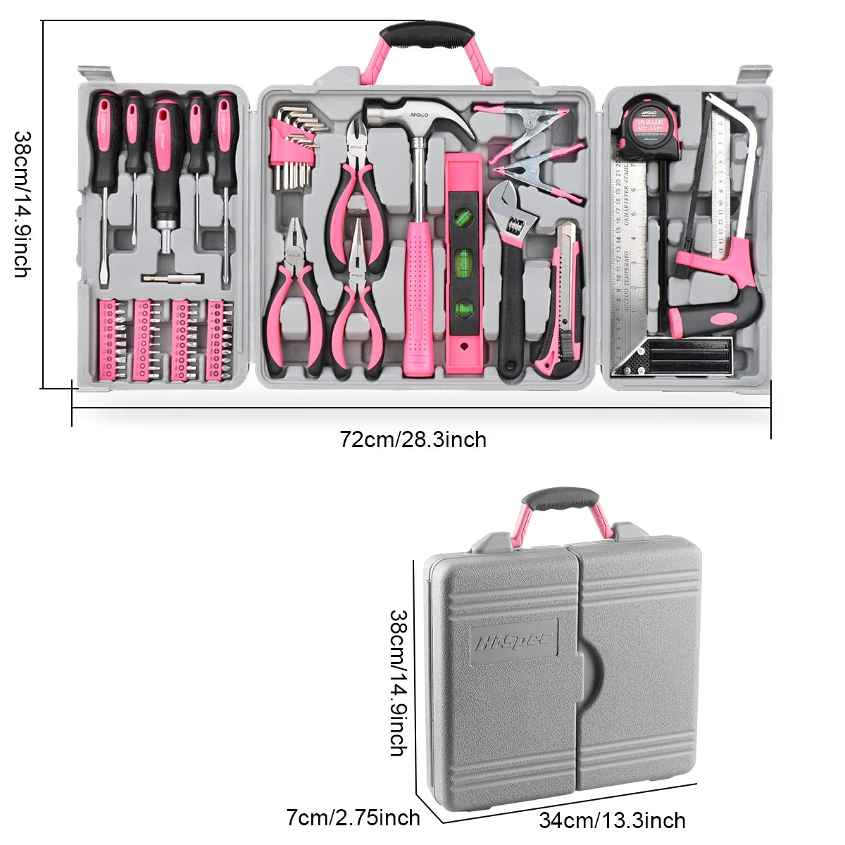 Pink 35/56/67/71pcs Household Hand Tool Set, Hardware Kit, Household Tool Set, Industrial Tool Set Automotive Maintenance Tools