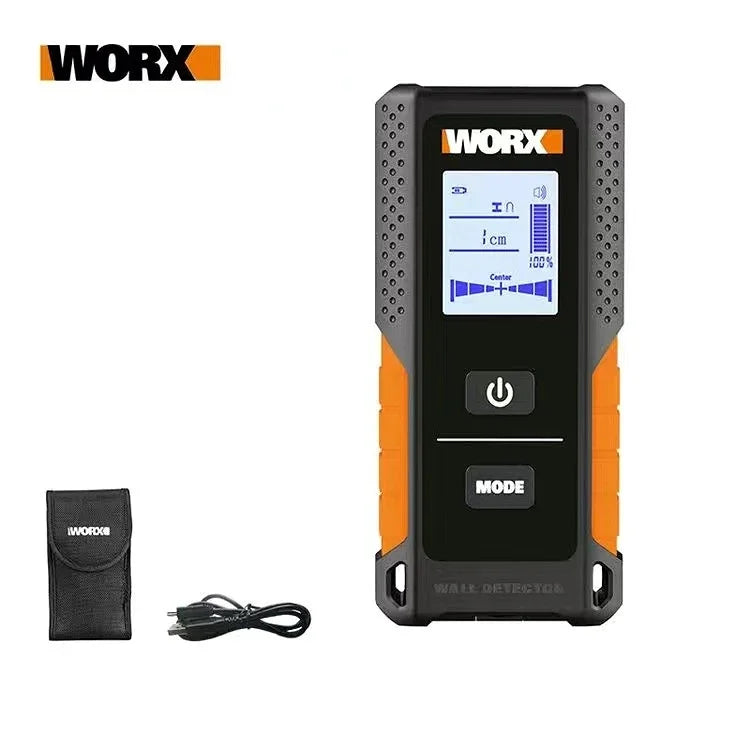Worx Metal Stud Finder WX085 3 in 1 Multifunctional Wall Detector Metal Wood & Amp AC Wire Finding Digital Display USB Detector
