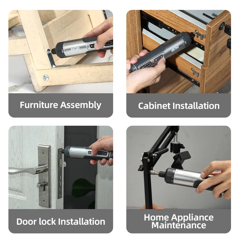 Cordless Electric Screwdriver Rechargeable 2000mah Lithium Battery Mini Drill 3.6V Power Tools Household Maintenance