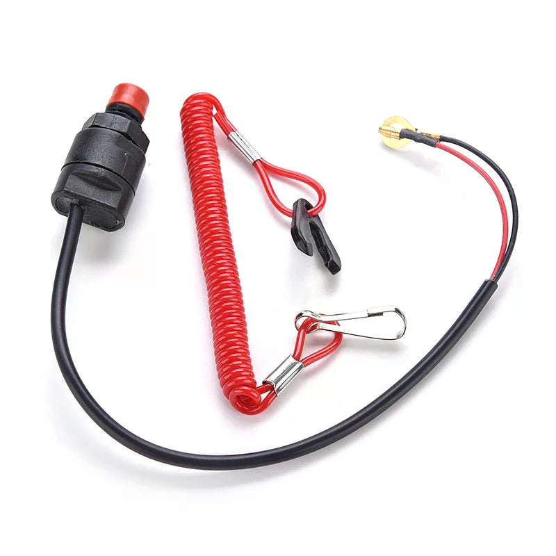 Universal Emergency Kill Switch Safety Tether Lanyard for Outboard Motors, ATVs & Jet Skis