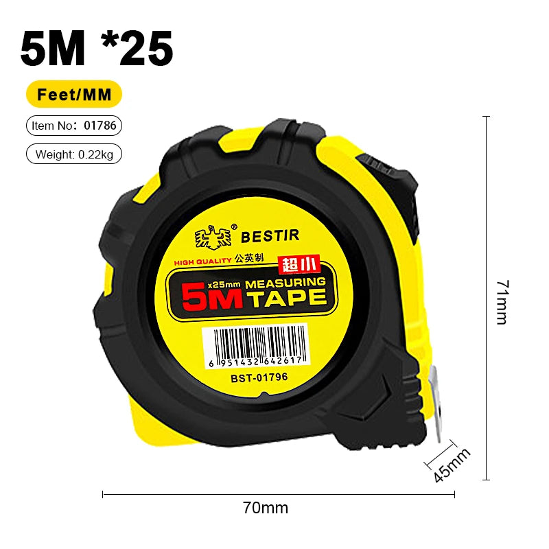 High-Precision Metric & Feet Lockable Measuring Tape