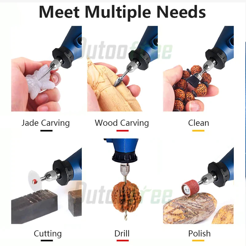 12V Cordless Rotary Tool Kit 80W Wireless Recharge Electric Dril DIY For Wood Metal Electric Drill Machine 4 Speed 0-20000r/min