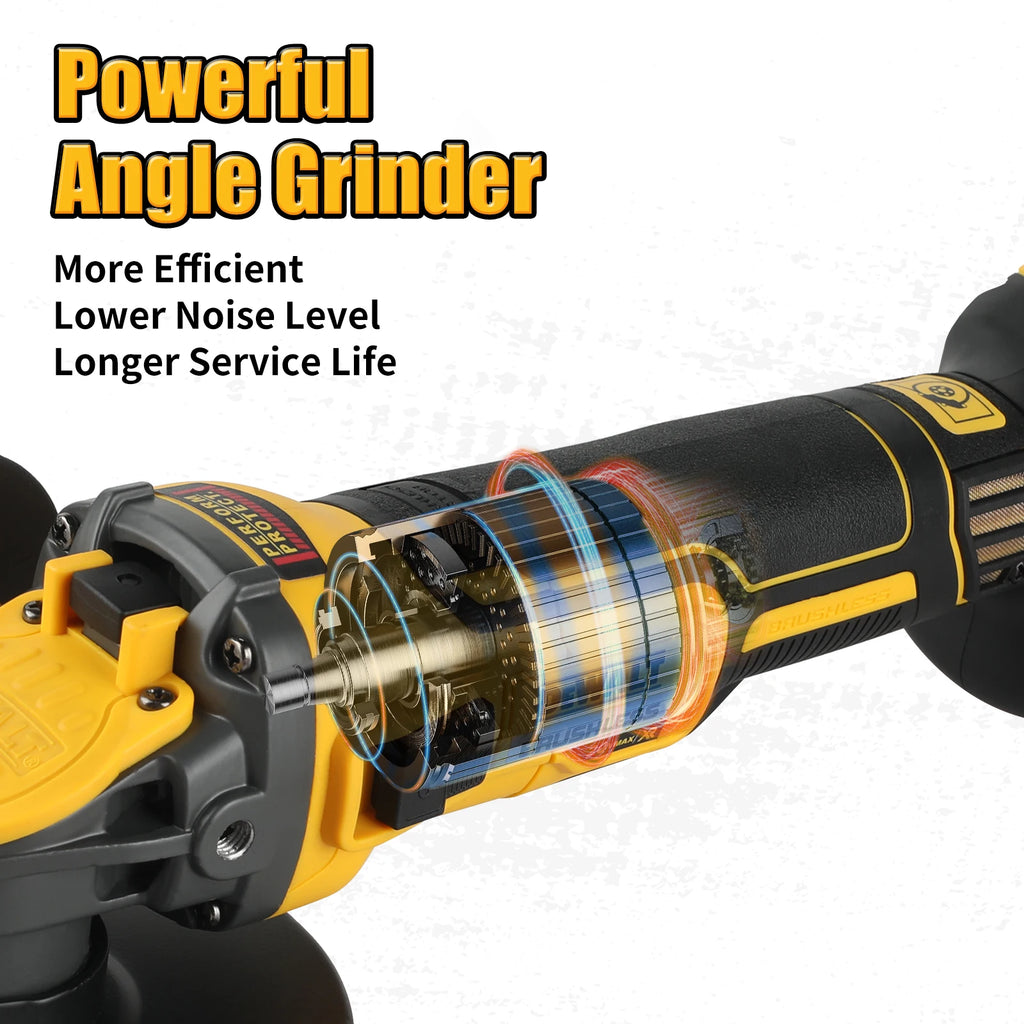 DEWALT 20V MAX Brushless 5" Angle Grinder – DCG409B Flat Head (Tool Only)