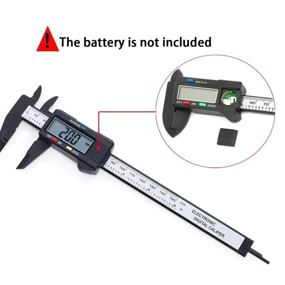 High-Accuracy Carbon Fiber Composite Digital Caliper (150mm)