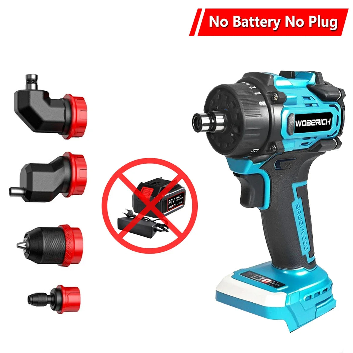 10mm 21+2 Torque Brushless Electric Drill Cordless Electric Screwdriver Household Tool For Makita 18V-21V Battery（No battery）