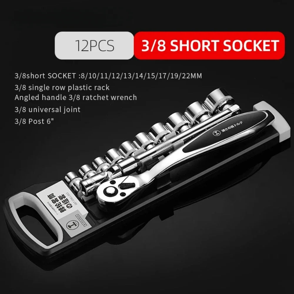 Ratchet Wrench 72 Teeth Extending Telescopic Ratchetes Socket Wrenches Tool Plate Professional Handle Tools Set Accessories