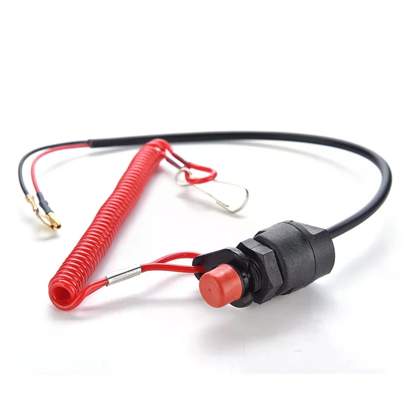 Universal Emergency Kill Switch Safety Tether Lanyard for Outboard Motors, ATVs & Jet Skis