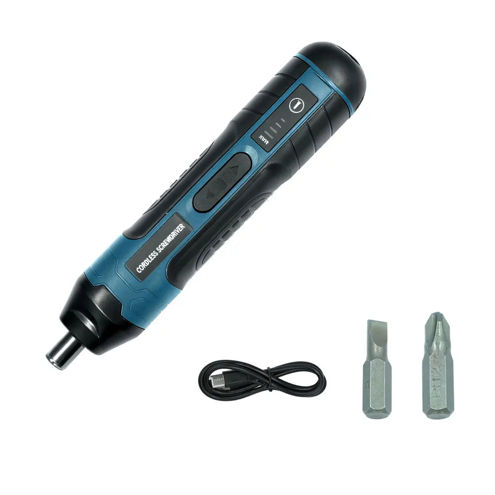Portable Cordless Electric Screwdriver Kit with Lithium Battery 3.6V Adjustable Power Drill for Household Repair&Craft Projects