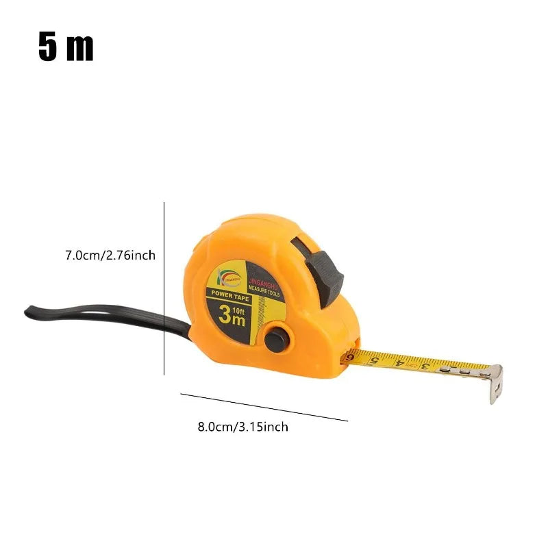 Self-Locking Heavy-Duty ABS Tape Measure with Steel Blade