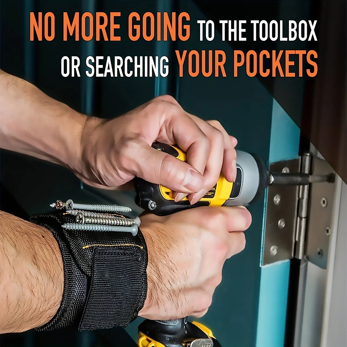Magnetic Wristband for Holding Screws,Nails, Drilling Bits,Wrist Tool Holder Belts with Strong Magnets, Cool Gadgets