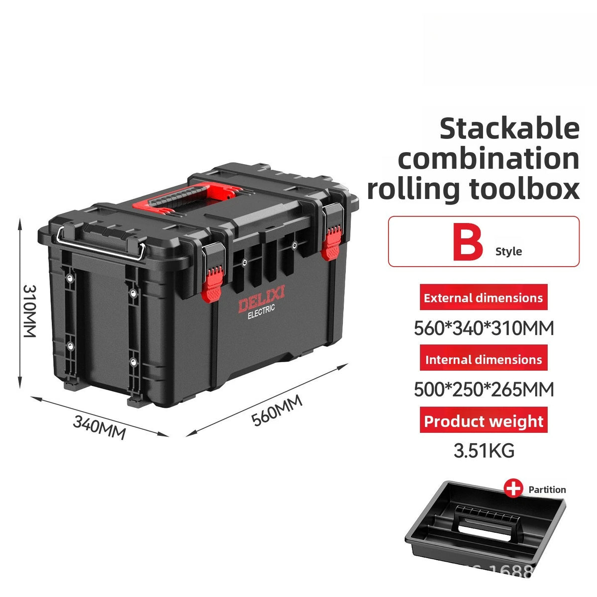 Multi-Tier Stackable Modular Storage Toolbox System